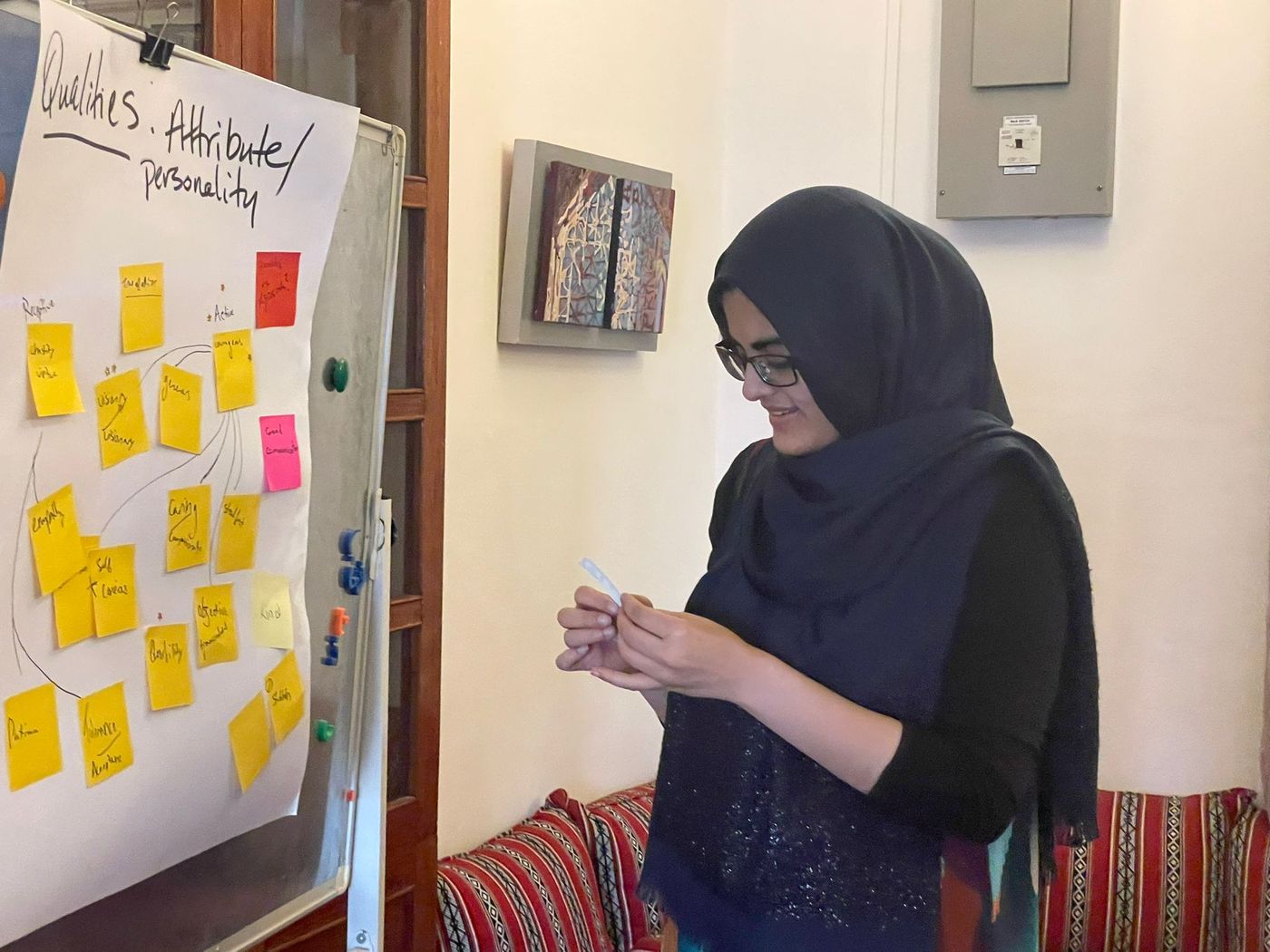 Maryam speaking at a convening